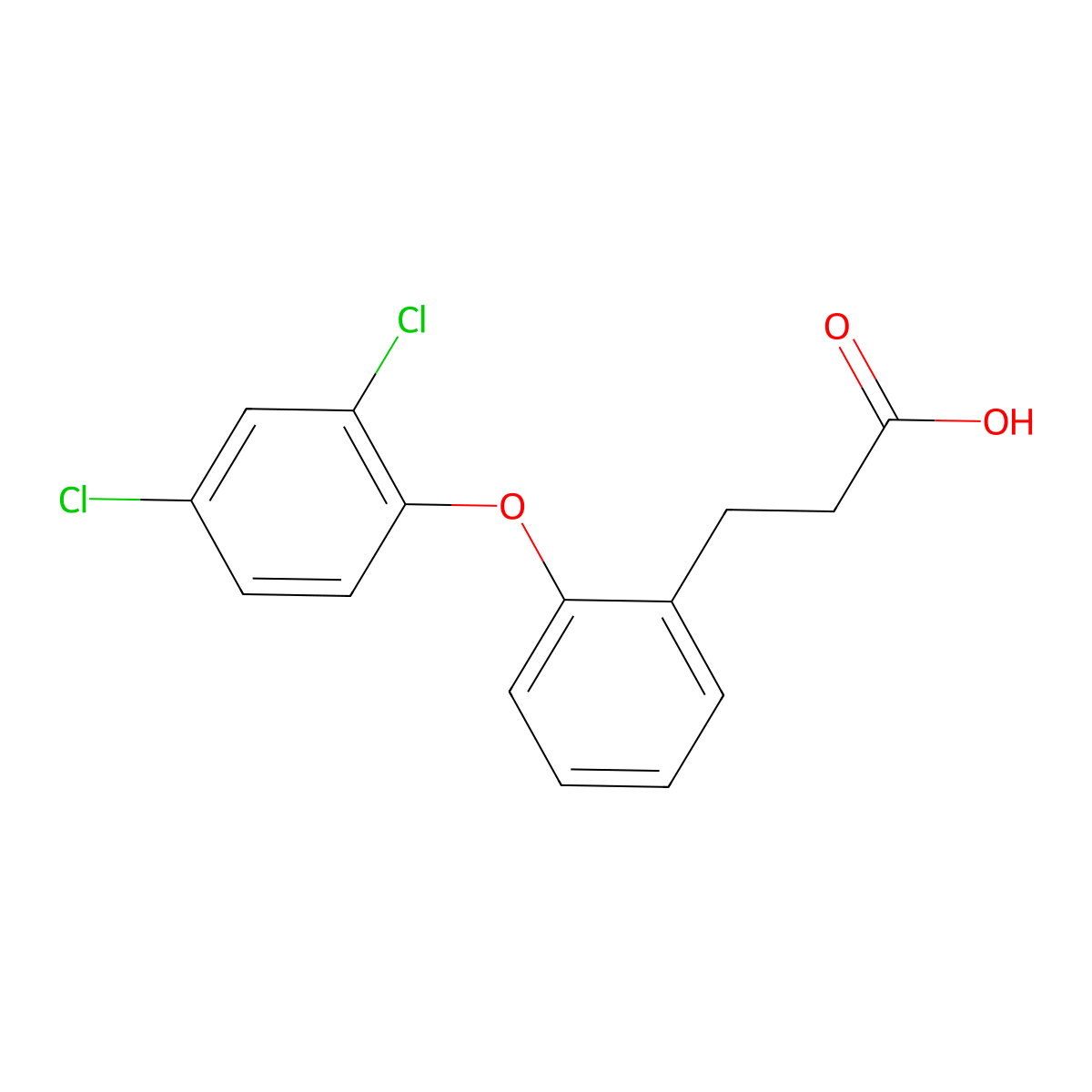 3-[2-(2,4-dichlorophenoxy)phenyl]propanoic Acid molecular structure, CAS 86308-89-6