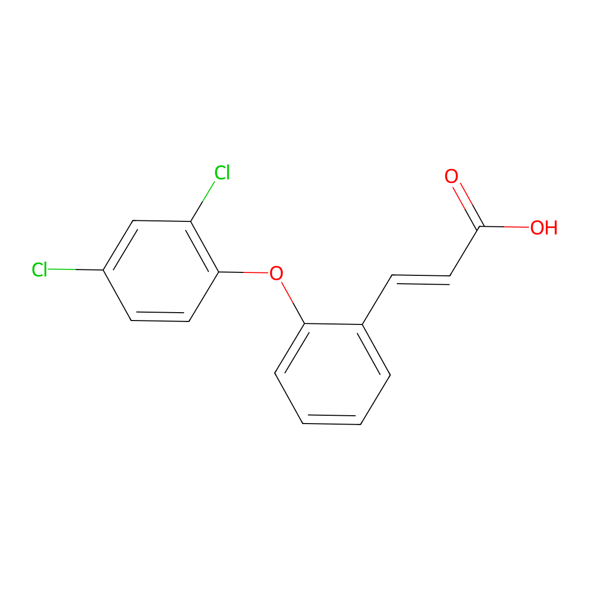 3-[2-(2,4-Dichlorophenoxy)phenyl]acrylic acid molecular structure, CAS 86308-90-9