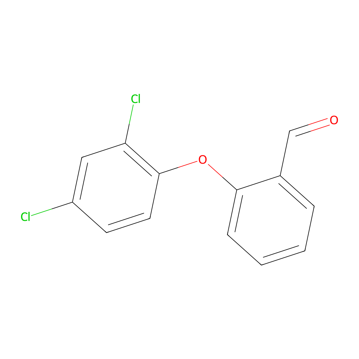 2-(2,4-Dichlorophenoxy)benzaldehyde molecular structure, CAS 86309-06-0