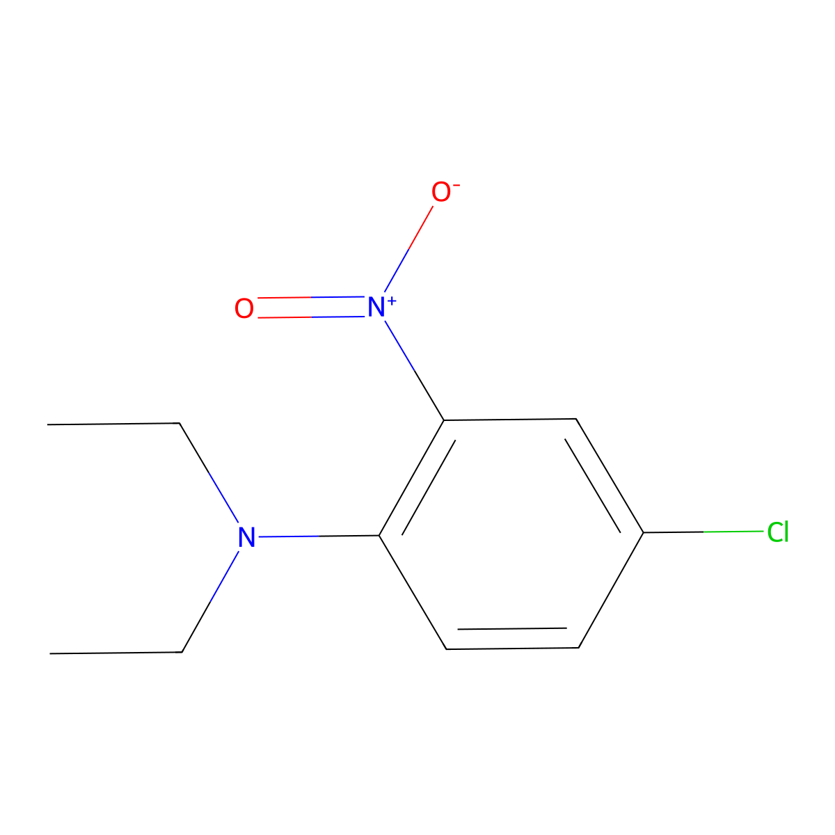 4-chloro-N,N-diethyl-2-nitroaniline molecular structure, CAS 86309-90-2