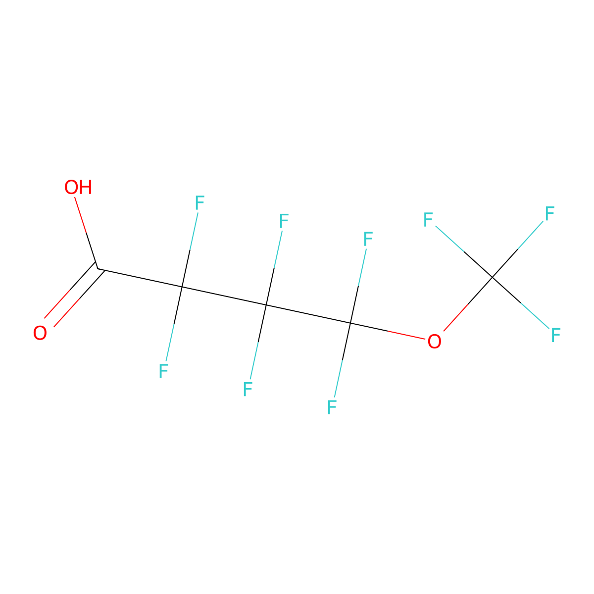 Perfluoro-4-methoxybutanoic acid molecular structure, CAS 863090-89-5
