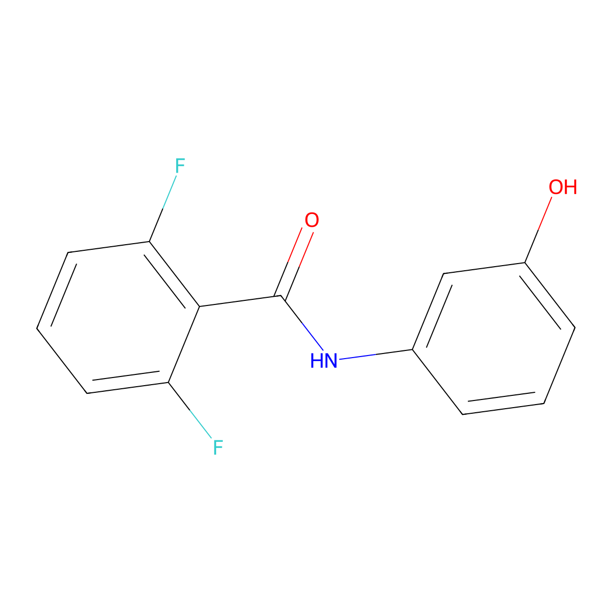 2,6-Difluoro-n-(3-hydroxyphenyl)benzamide molecular structure, CAS 863096-89-3