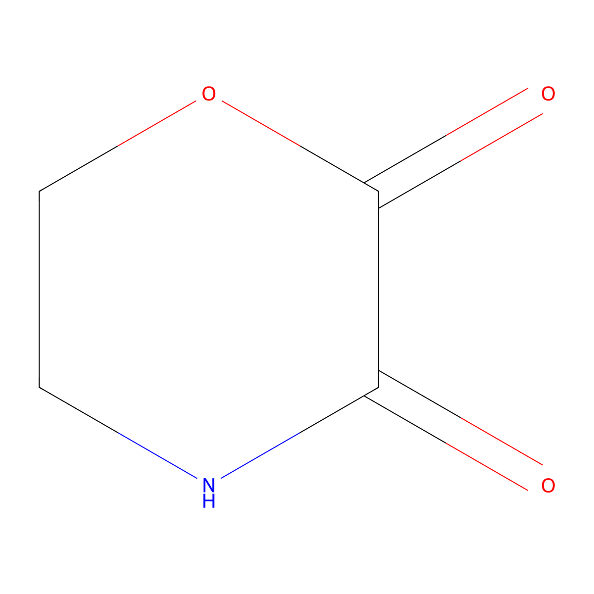 Morpholine-2,3-dione molecular structure, CAS 86310-85-2