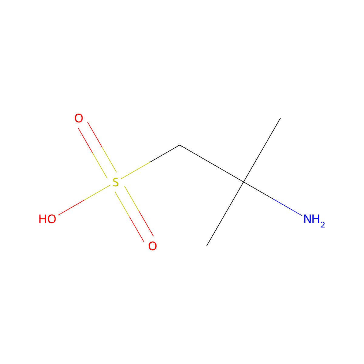 2-Amino-2-methylpropane-1-sulfonic acid molecular structure, CAS 86311-35-5
