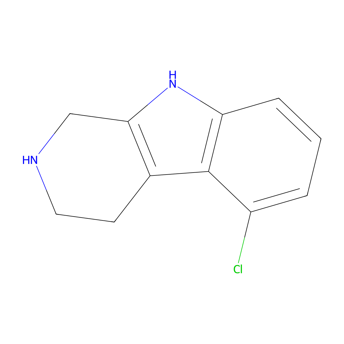 5-Chloro-1H,2H,3H,4H,9H-pyrido[3,4-B]indole molecular structure, CAS 863110-80-9