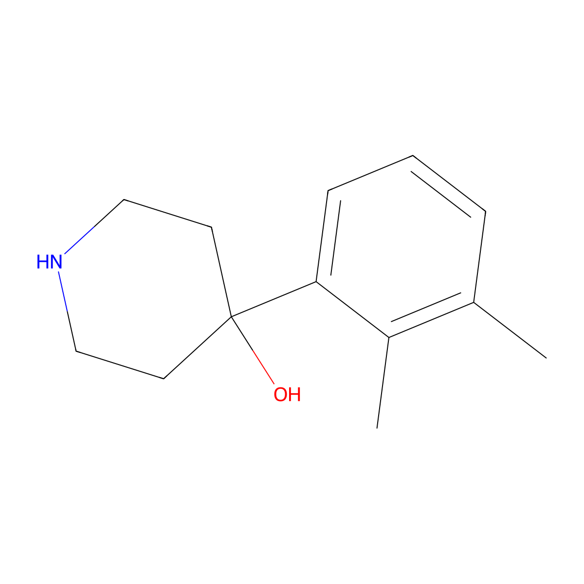 4-(2,3-Dimethylphenyl)piperidin-4-ol molecular structure, CAS 863111-45-9