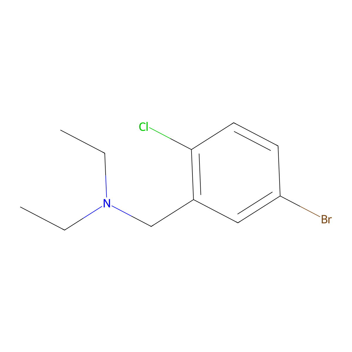 N-(5-bromo-2-chlorobenzyl)-N-ethylethanamine molecular structure, CAS 863111-53-9