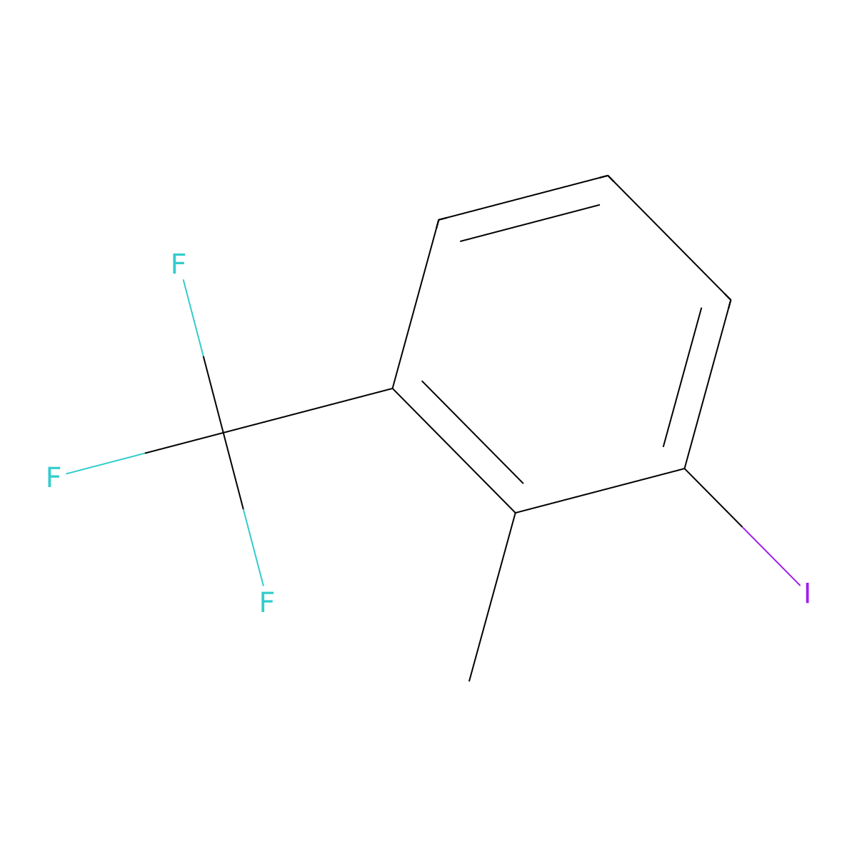 1-Iodo-2-methyl-3-(trifluoromethyl)benzene molecular structure, CAS 863111-55-1