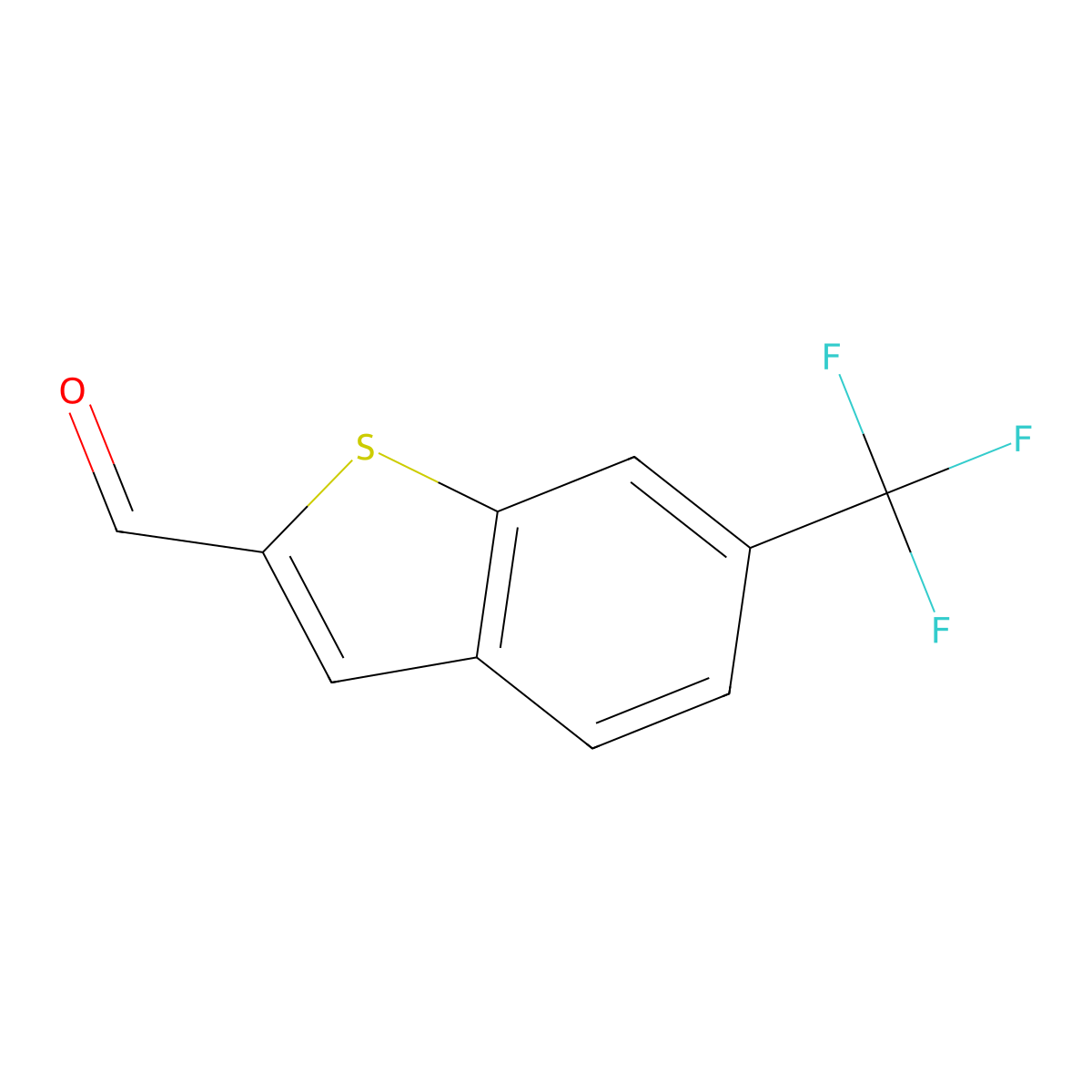 6-(Trifluoromethyl)-1-benzothiophene-2-carbaldehyde molecular structure, CAS 863118-49-4