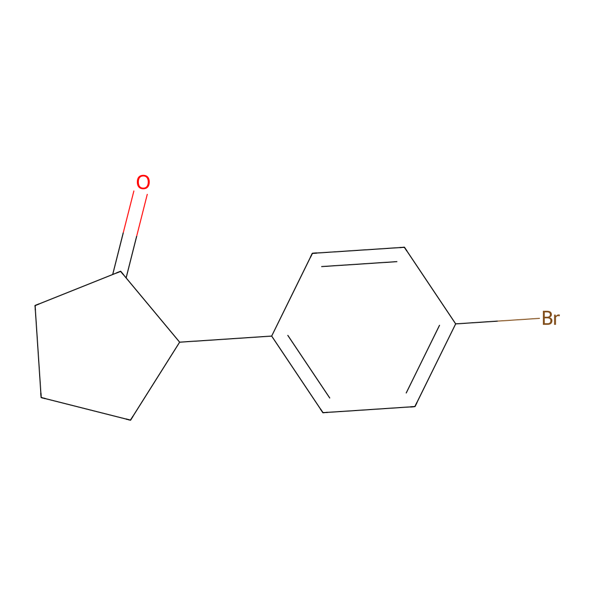 2-(4-Bromophenyl)cyclopentan-1-one molecular structure, CAS 863127-14-4