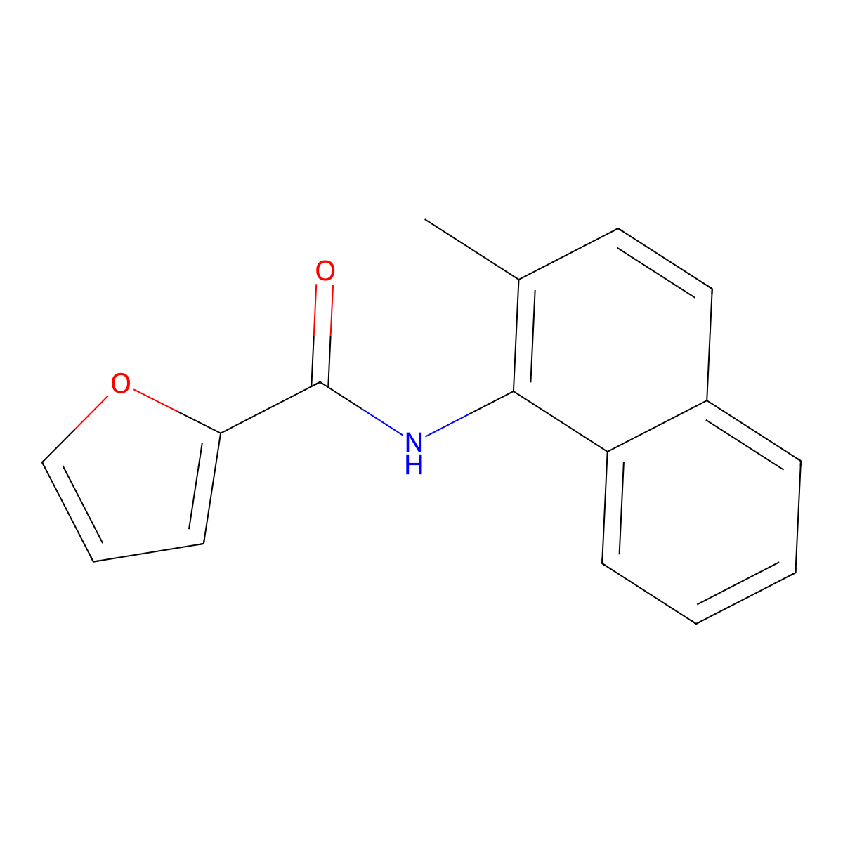 N-(2-methyl-1-naphthyl)-2-furamide molecular structure, CAS 86314-92-3