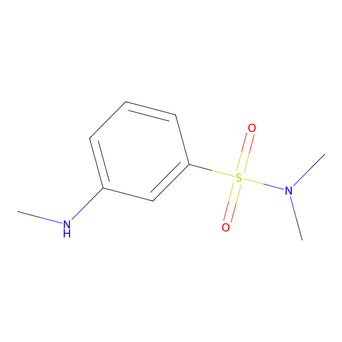 N,N-dimethyl-3-(methylamino)benzene-1-sulfonamide molecular structure, CAS 86317-09-1