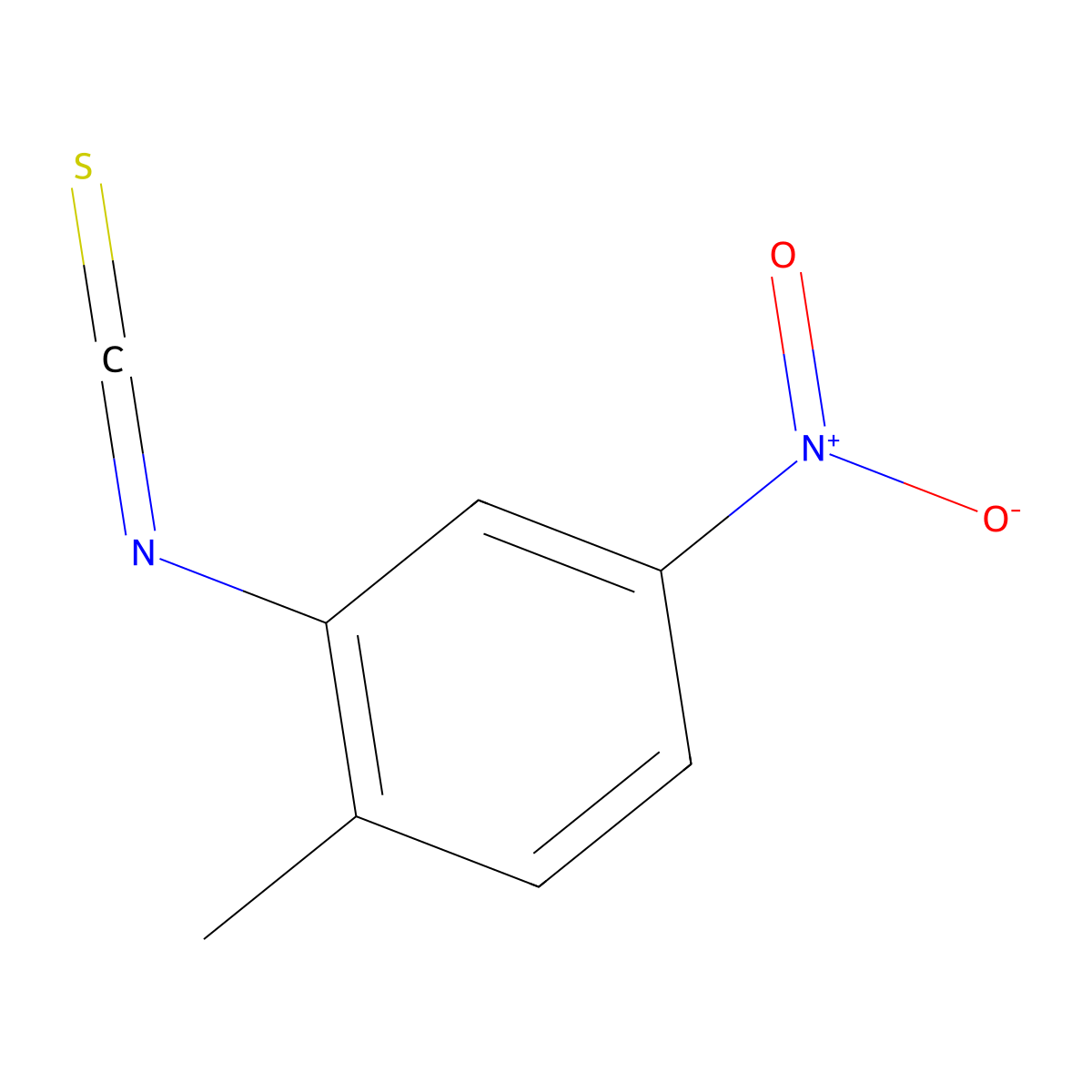 2-Isothiocyanato-1-methyl-4-nitrobenzene molecular structure, CAS 86317-36-4