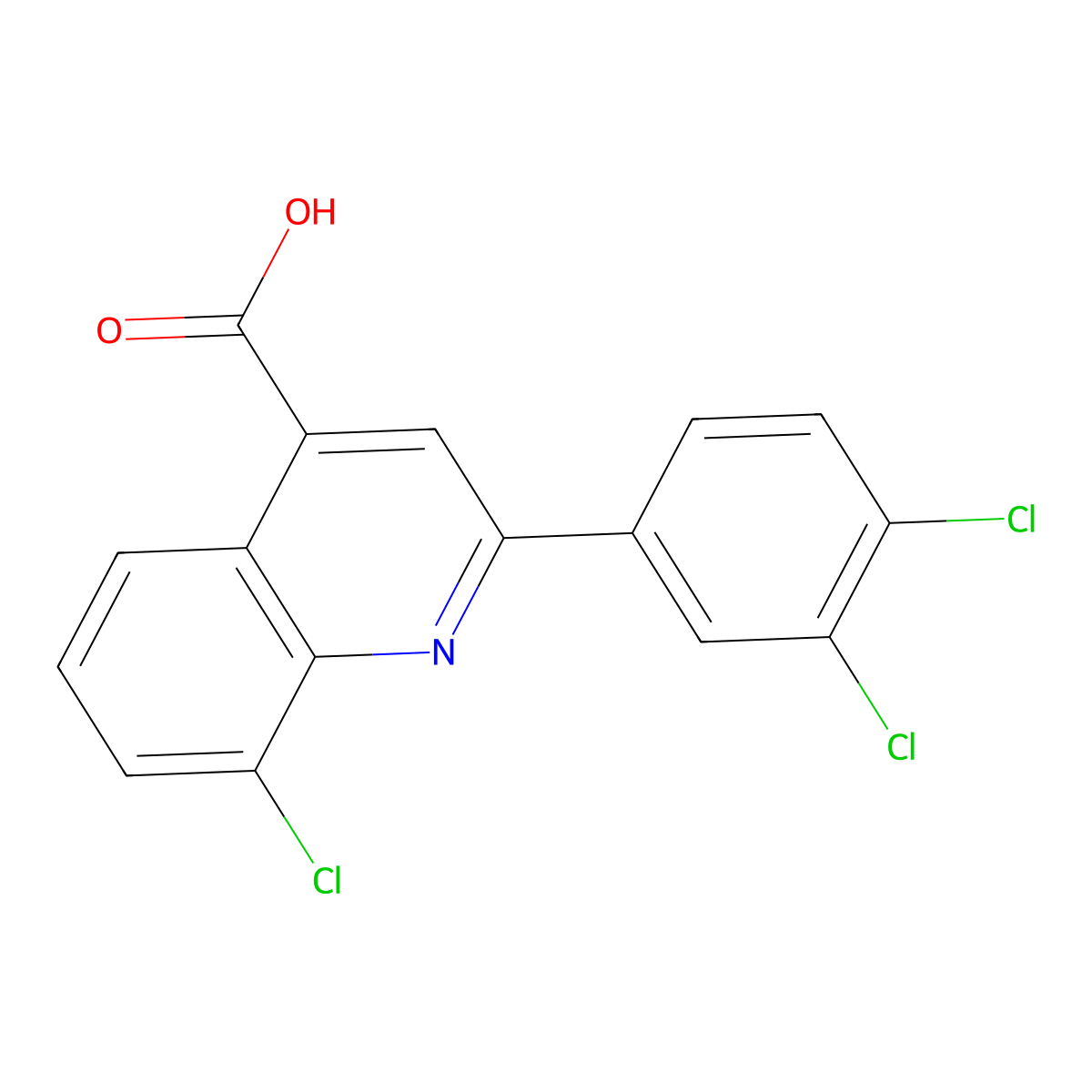 8-Chloro-2-(3,4-dichlorophenyl)quinoline-4-carboxylic acid molecular structure, CAS 863180-68-1