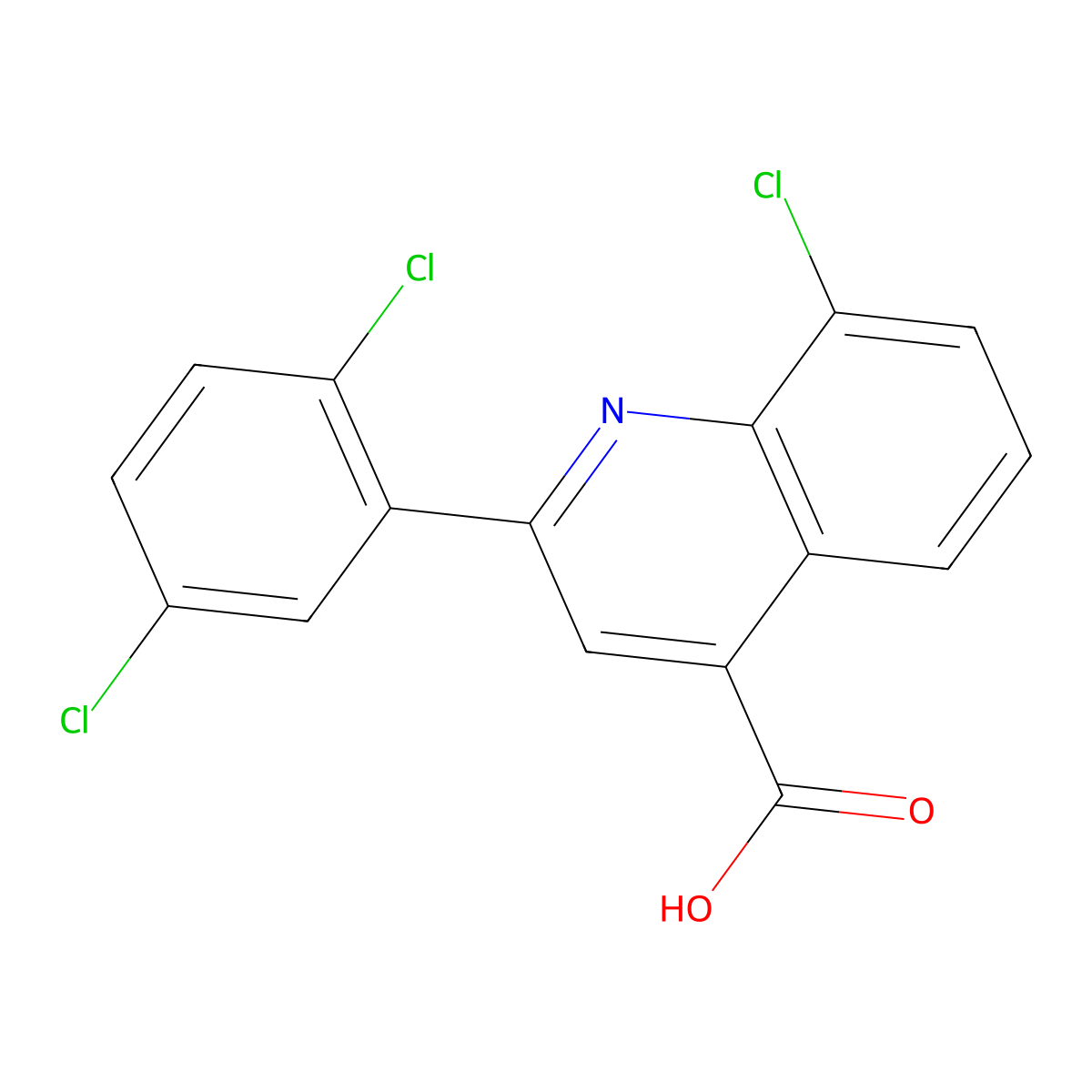 8-Chloro-2-(2,5-dichlorophenyl)quinoline-4-carboxylic acid molecular structure, CAS 863180-70-5