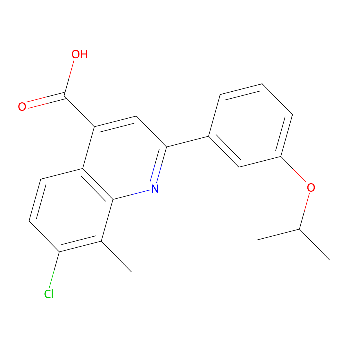 7-Chloro-2-(3-isopropoxyphenyl)-8-methylquinoline-4-carboxylic acid molecular structure, CAS 863185-07-3