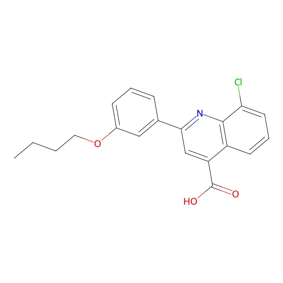 2-(3-Butoxyphenyl)-8-chloroquinoline-4-carboxylic acid molecular structure, CAS 863185-09-5