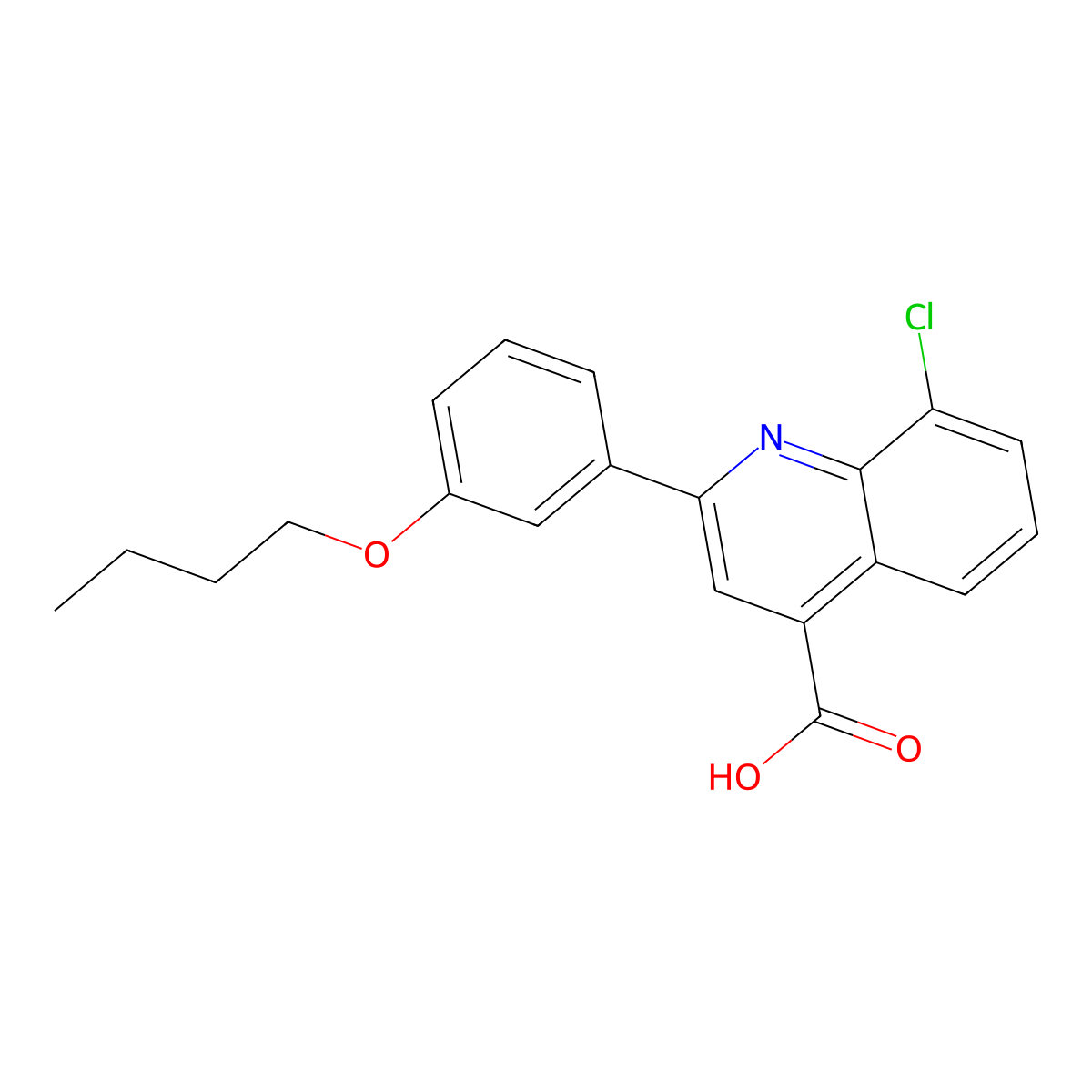 2-(3-Butoxyphenyl)-8-chloroquinoline-4-carboxylic acid molecular structure, CAS 863185-09-5