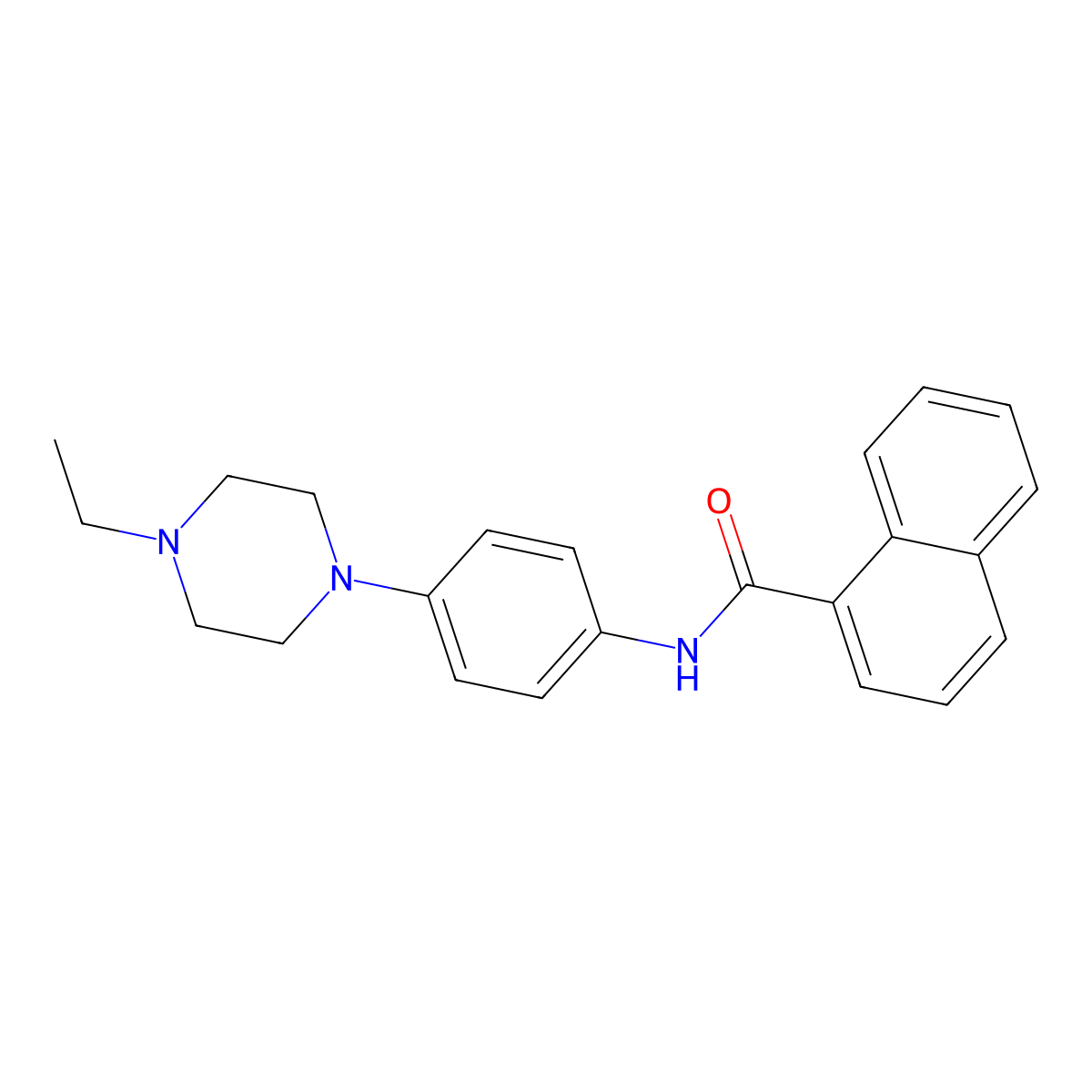 N-[4-(4-ethylpiperazin-1-yl)phenyl]naphthalene-1-carboxamide molecular structure, CAS 863190-15-2