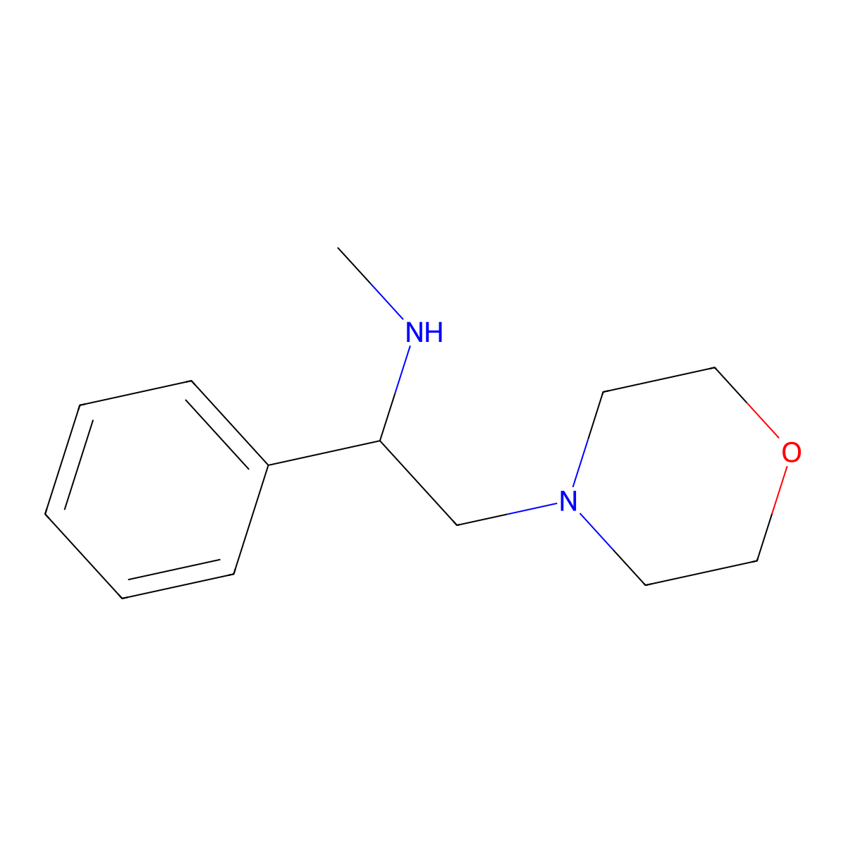 (2-Morpholin-4-YL-1-phenylethyl)methylamine molecular structure, CAS 863204-01-7