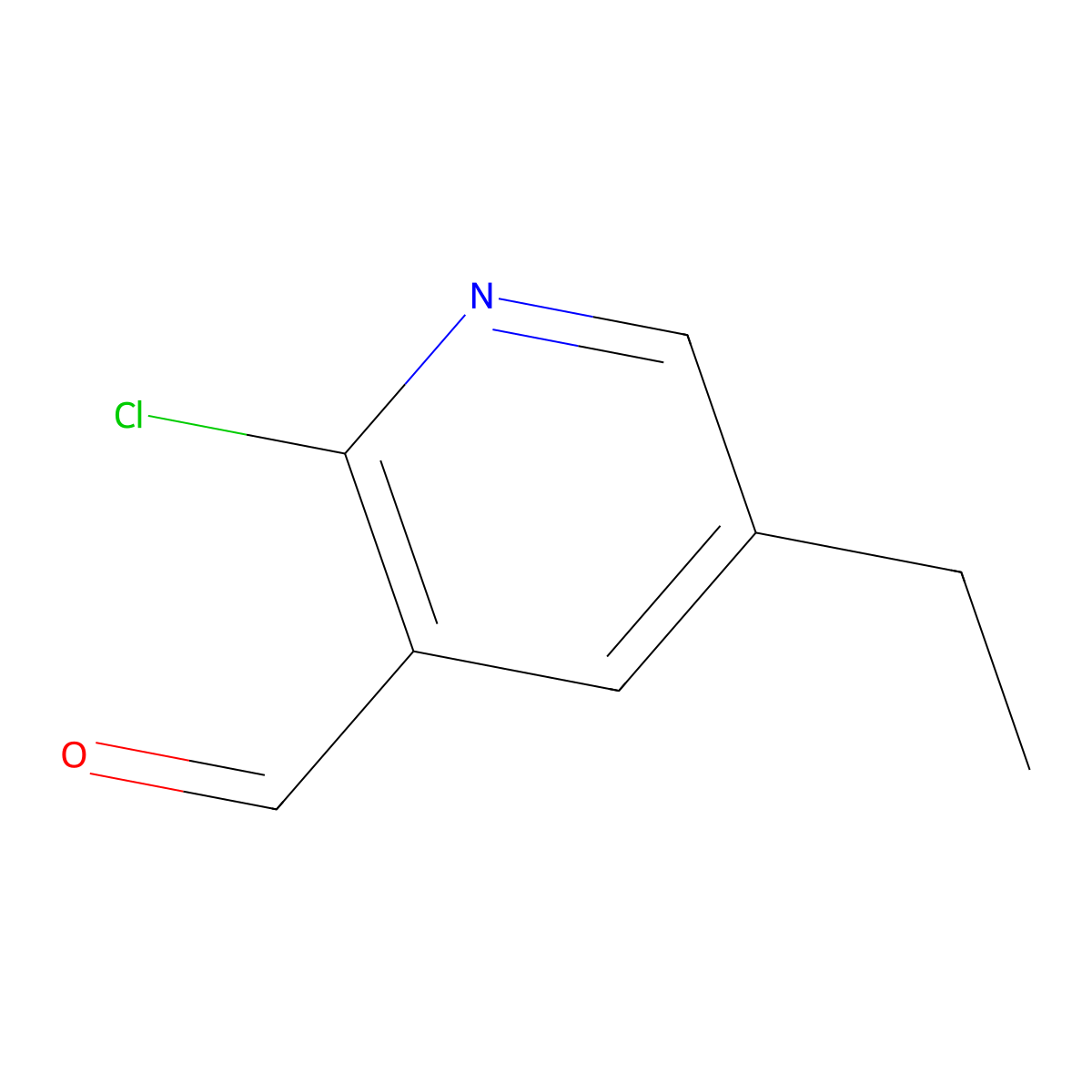 2-Chloro-5-ethylpyridine-3-carbaldehyde molecular structure, CAS 863215-21-8