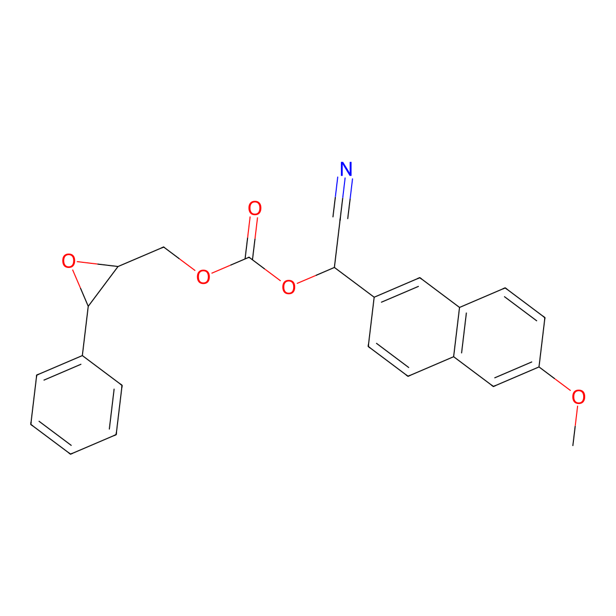 Cyano(6-methoxy-naphthalen-2-yl)methyl trans-[(3-phenyloxiran-2-yl)methyl] carbonate molecular structure, CAS 863223-43-2