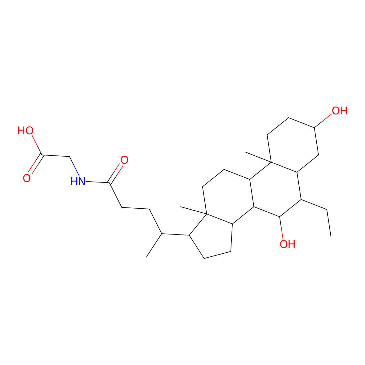 Glyco-obeticholic acid molecular structure, CAS 863239-60-5