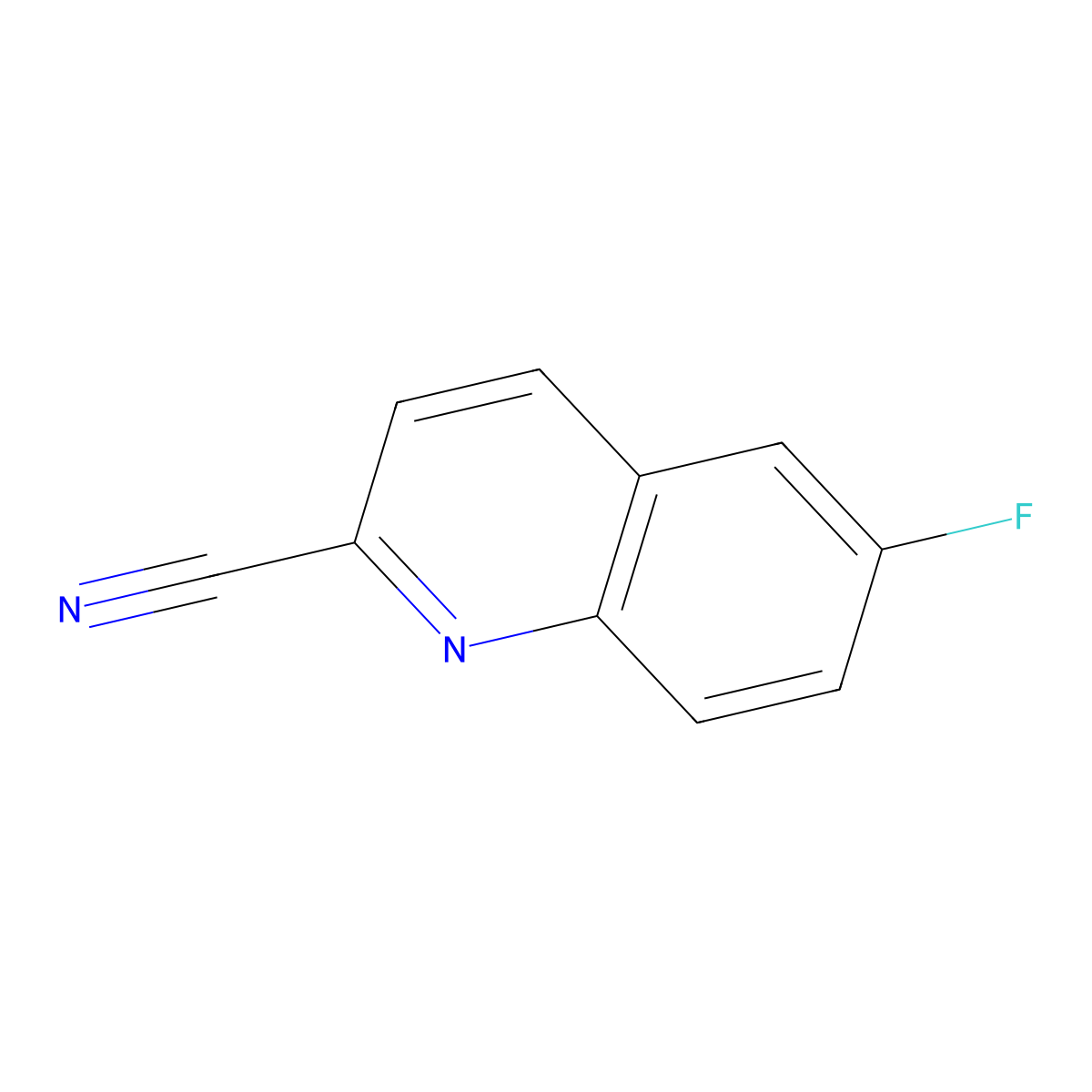 6-Fluoroquinoline-2-carbonitrile molecular structure, CAS 86324-50-7