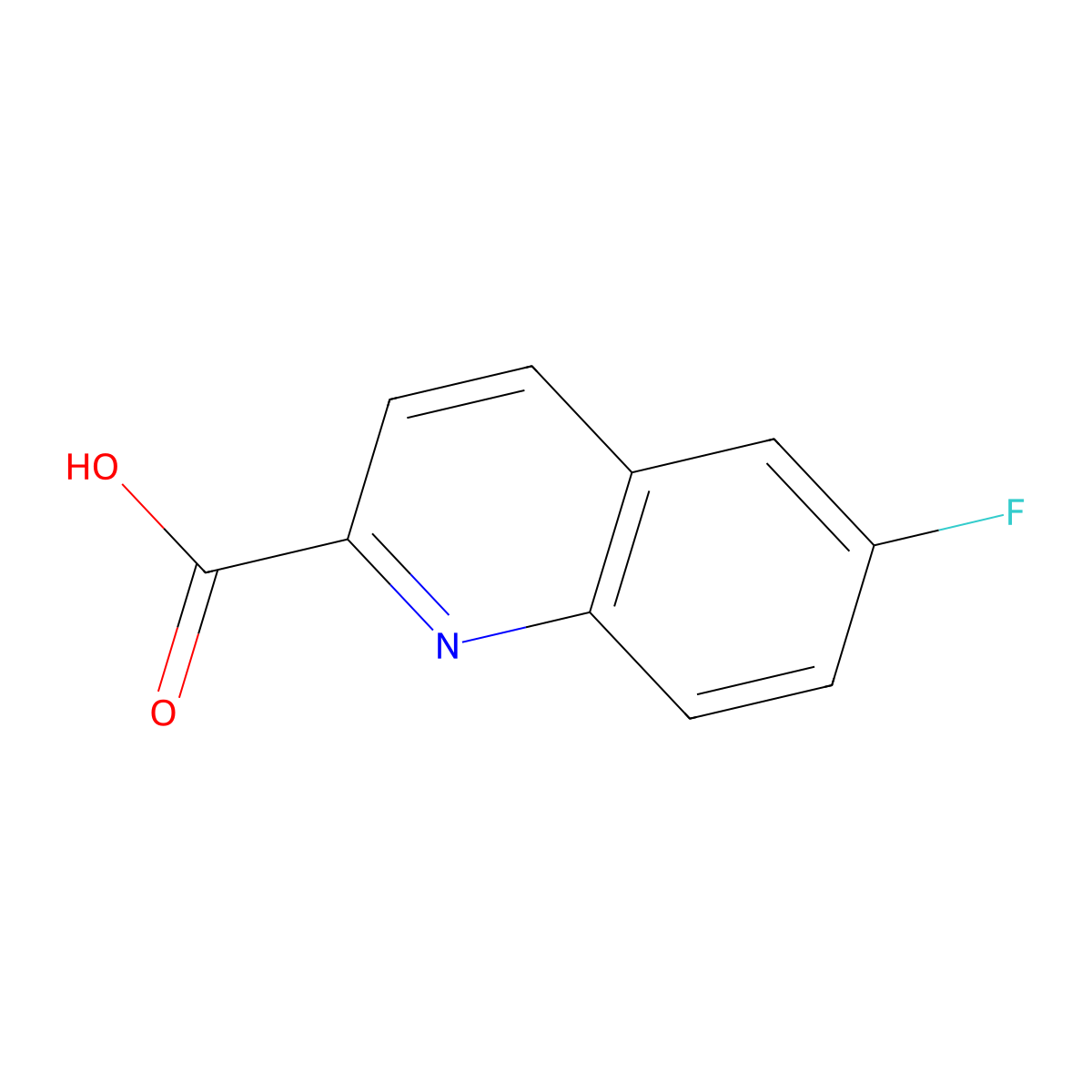 6-Fluoroquinoline-2-carboxylic acid molecular structure, CAS 86324-51-8