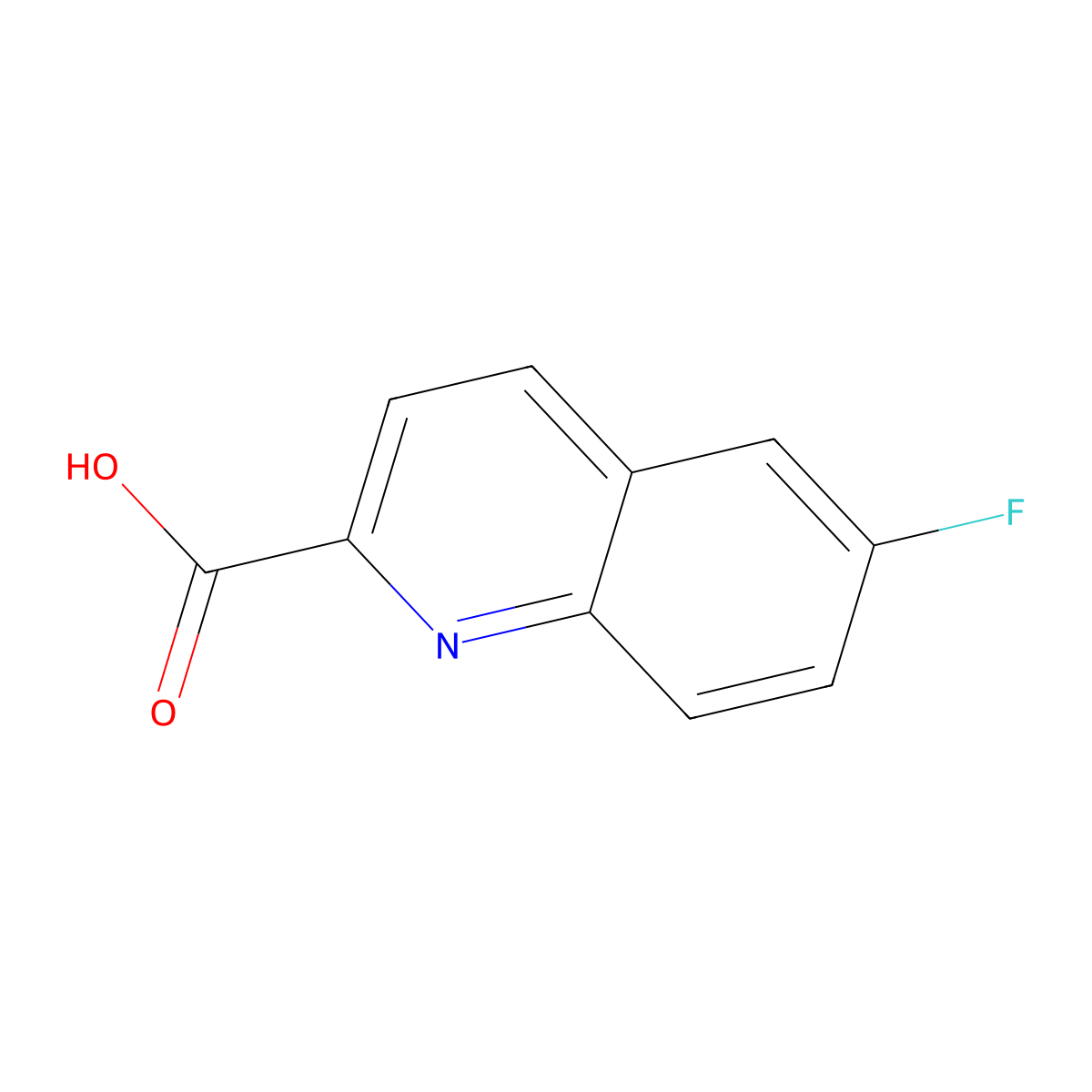 6-Fluoroquinoline-2-carboxylic acid molecular structure, CAS 86324-51-8