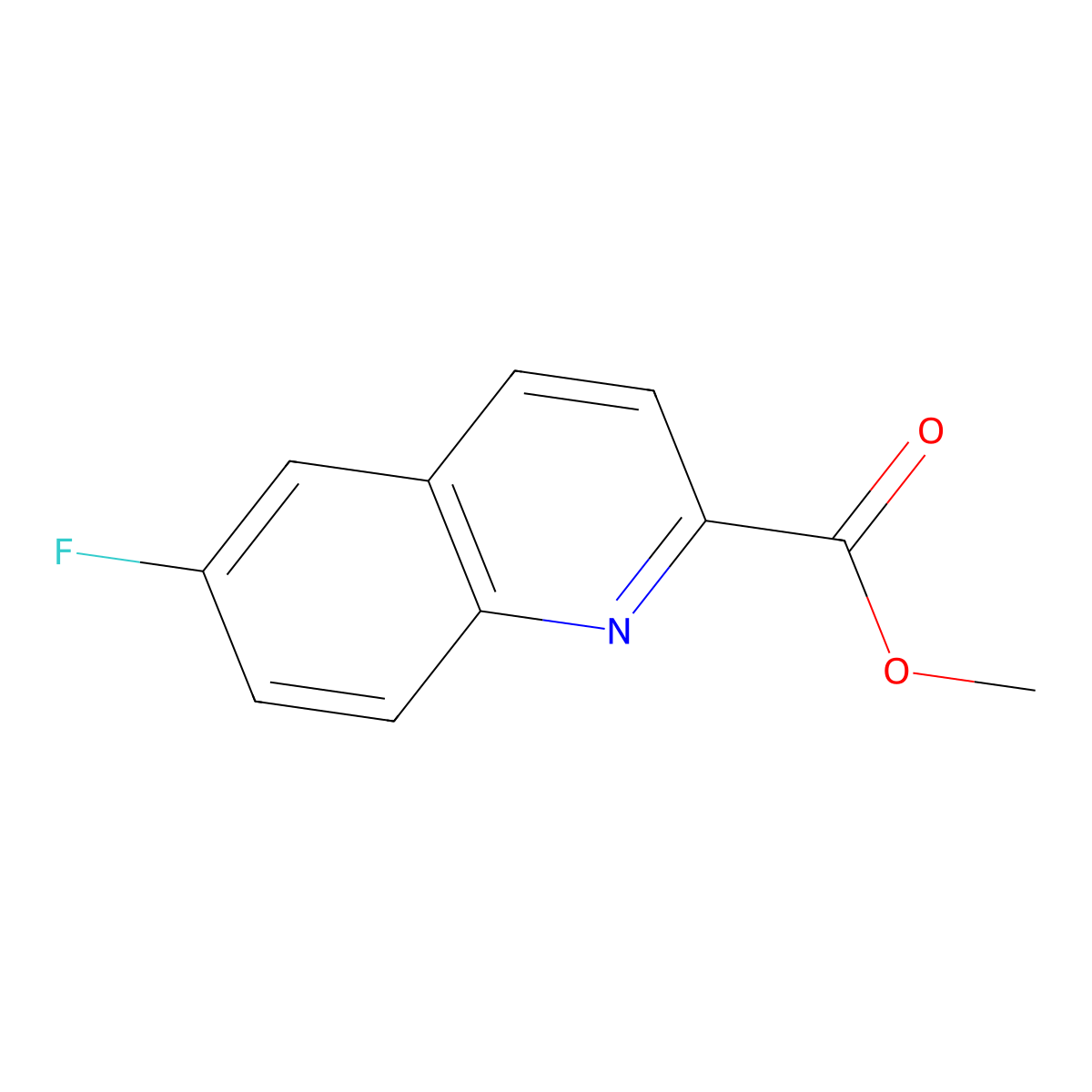 Methyl 6-fluoroquinoline-2-carboxylate molecular structure, CAS 86324-52-9