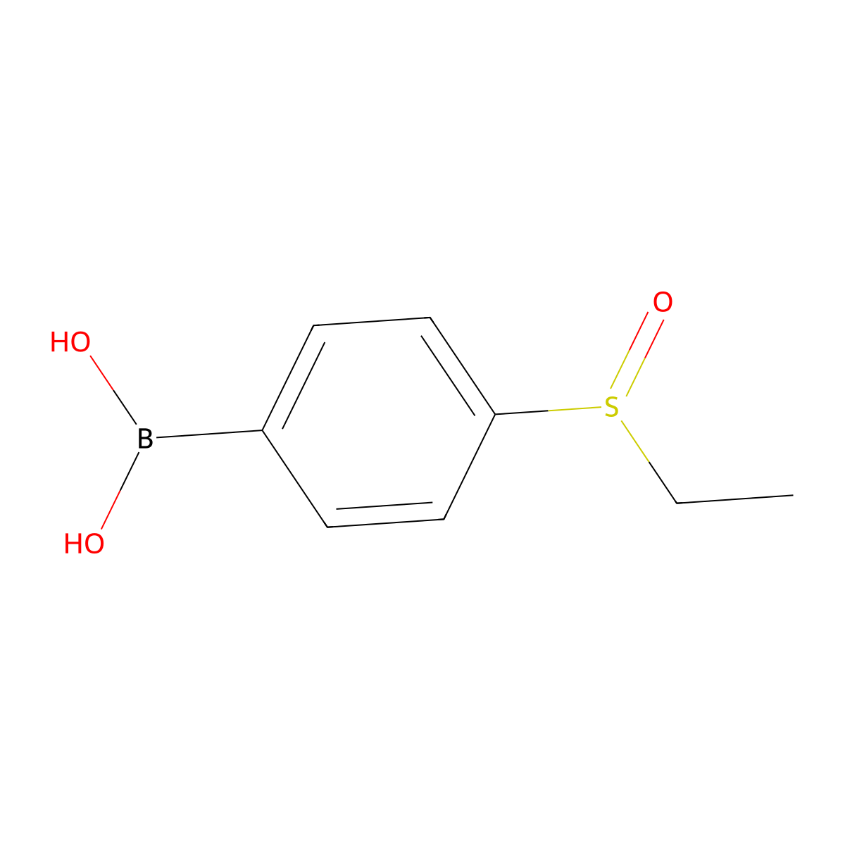 4-Ethylsulfinylphenylboronic acid molecular structure, CAS 863248-21-9