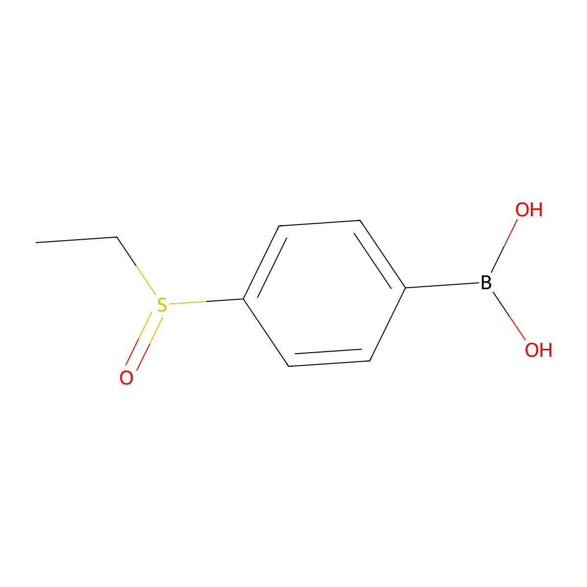 4-Ethylsulfinylphenylboronic acid molecular structure, CAS 863248-21-9