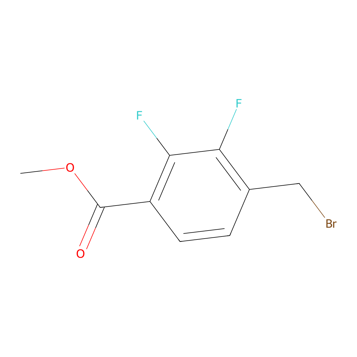 Methyl 4-(bromomethyl)-2,3-difluorobenzoate molecular structure, CAS 863248-27-5