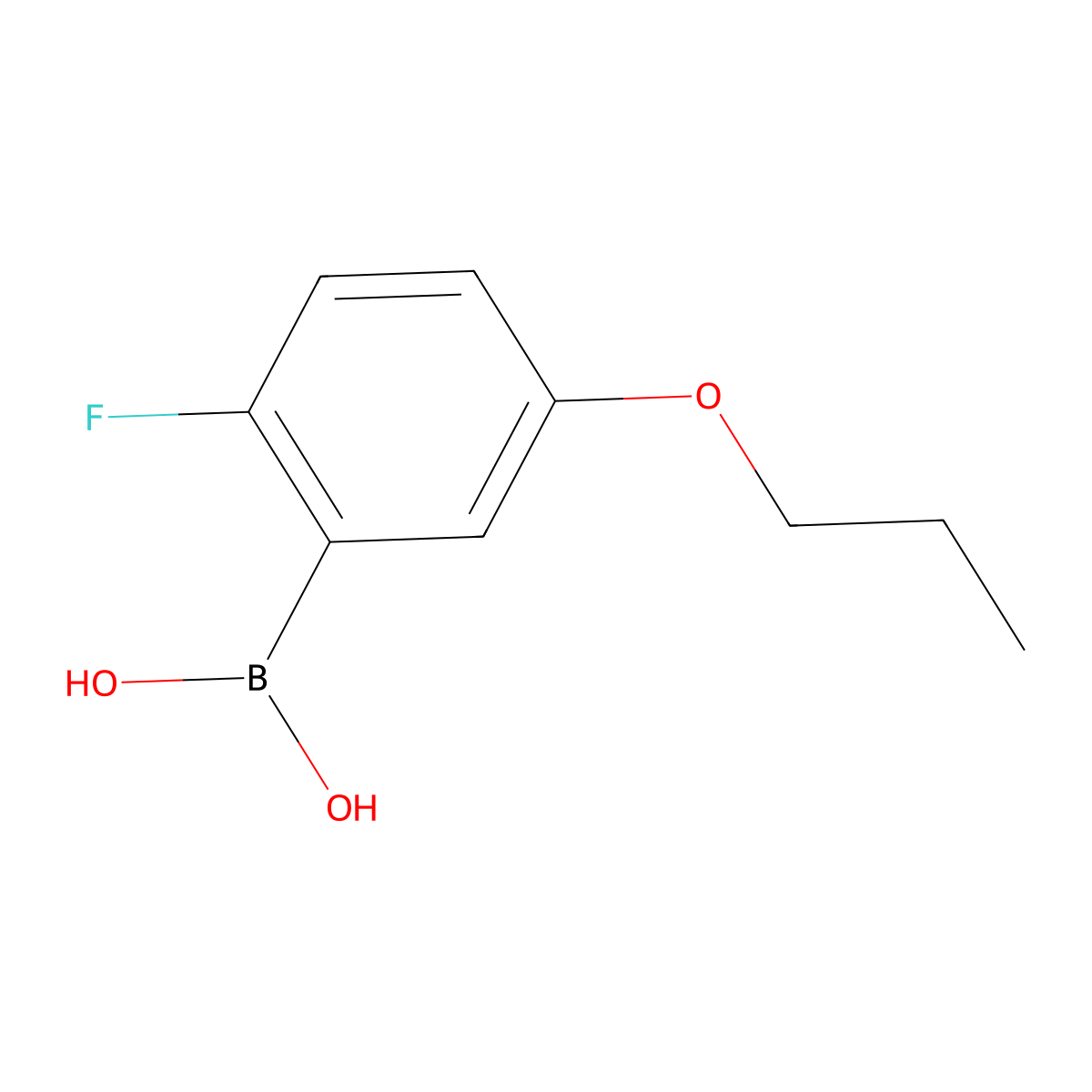 2-Fluoro-5-propoxyphenylboronic acid molecular structure, CAS 863248-36-6