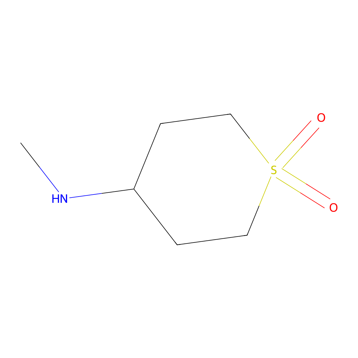 N-methyltetrahydro-2H-thiopyran-4-amine 1,1-dioxide molecular structure, CAS 863248-54-8