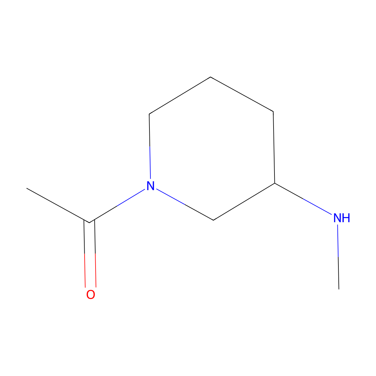 1-(3-(Methylamino)piperidin-1-yl)ethanone molecular structure, CAS 863248-56-0