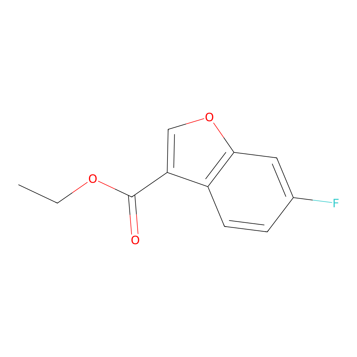 Ethyl 6-fluorobenzofuran-3-carboxylate molecular structure, CAS 863250-72-0