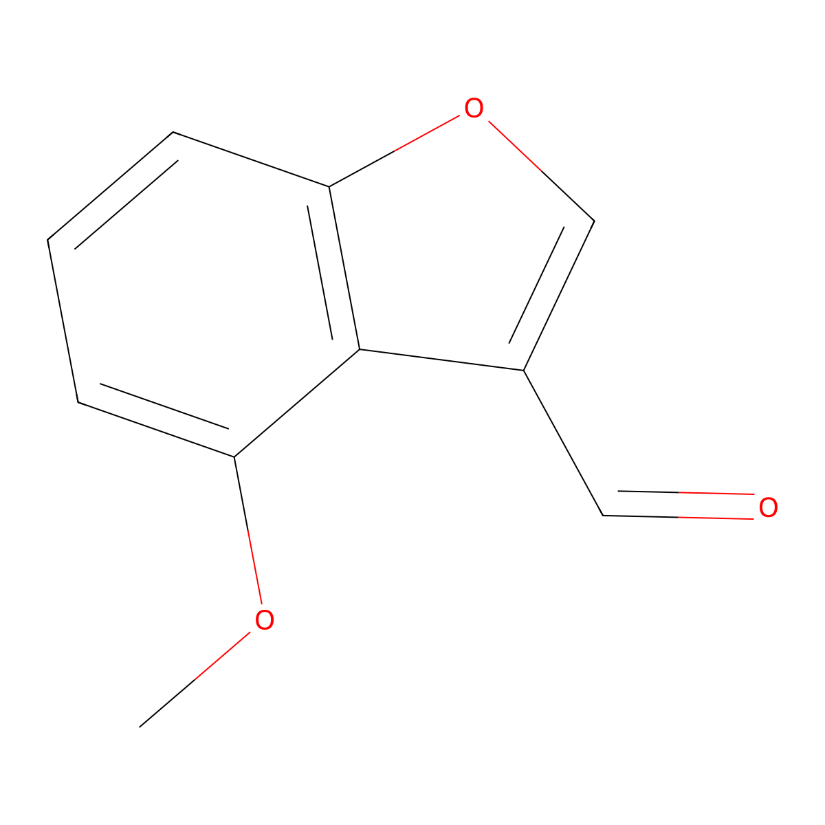 4-methoxy-3-Benzofurancarboxaldehyde molecular structure, CAS 863251-26-7
