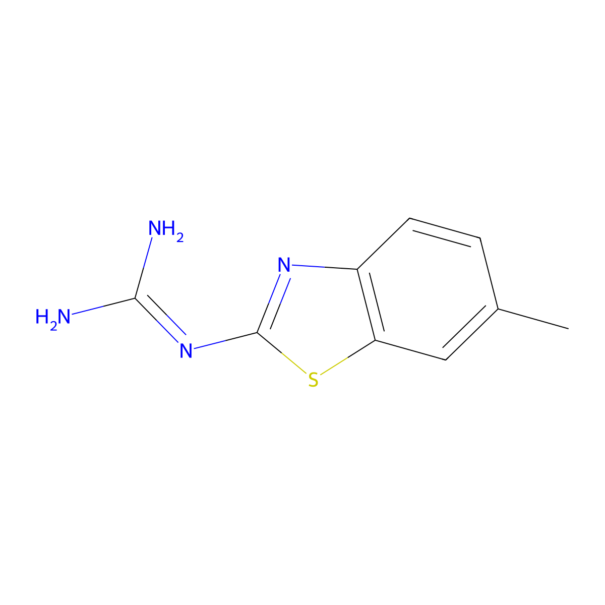 1-(6-Methylbenzo[d]thiazol-2-yl)guanidine molecular structure, CAS 86328-44-1