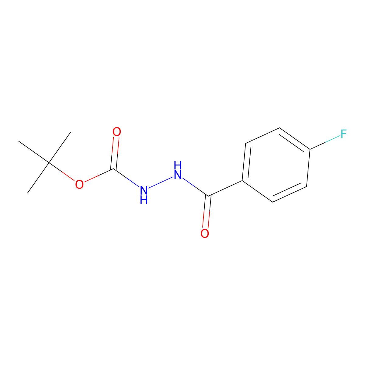 tert-Butyl 2-(4-fluorobenzoyl)hydrazinecarboxylate molecular structure, CAS 863296-72-4