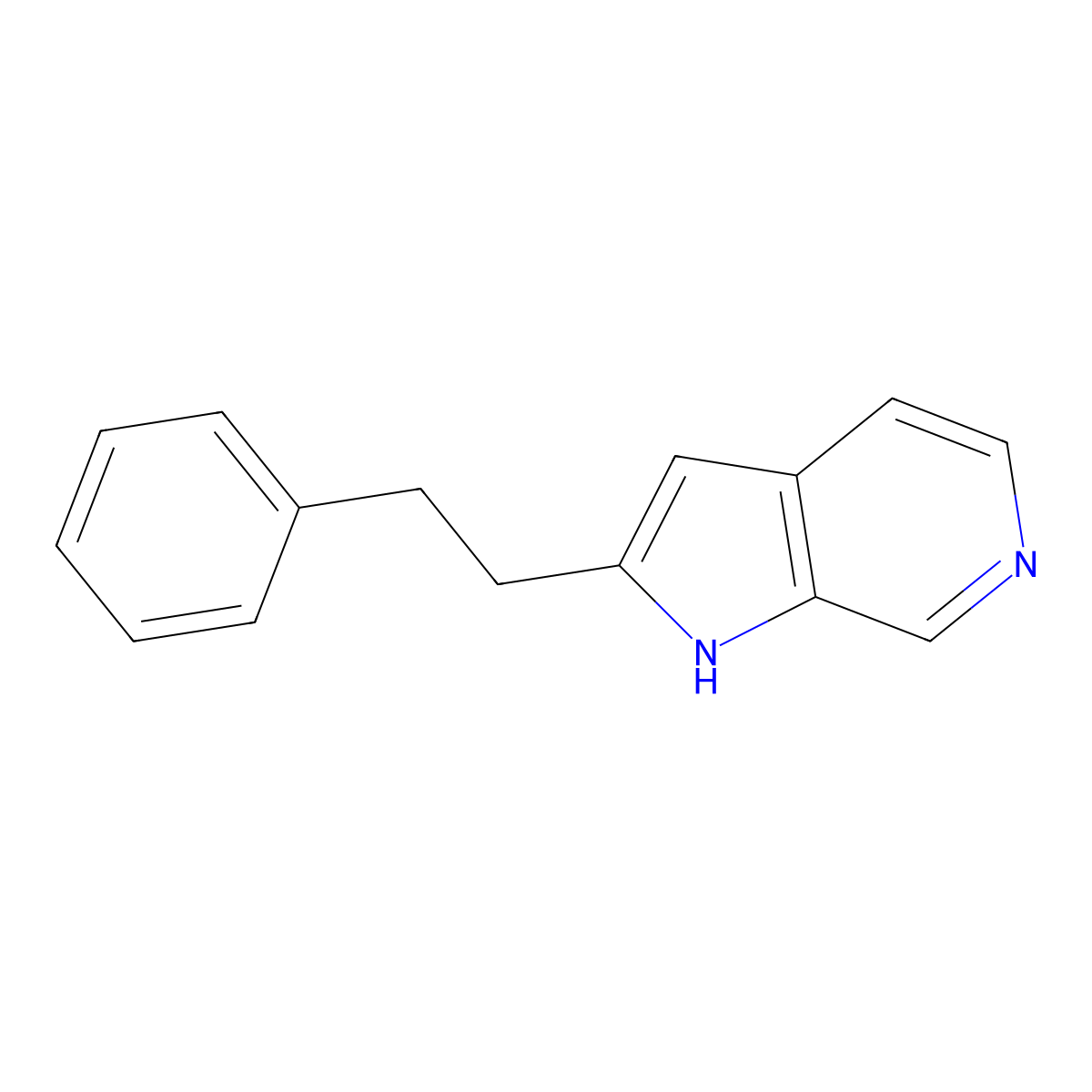 2-Phenethyl-1H-pyrrolo[2,3-C]pyridine molecular structure, CAS 863301-92-2