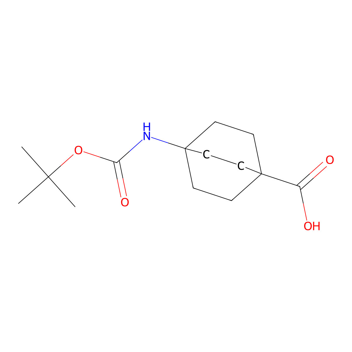 4-{[(Tert-butoxy)carbonyl]amino}bicyclo[2.2.2]octane-1-carboxylic acid molecular structure, CAS 863304-76-1