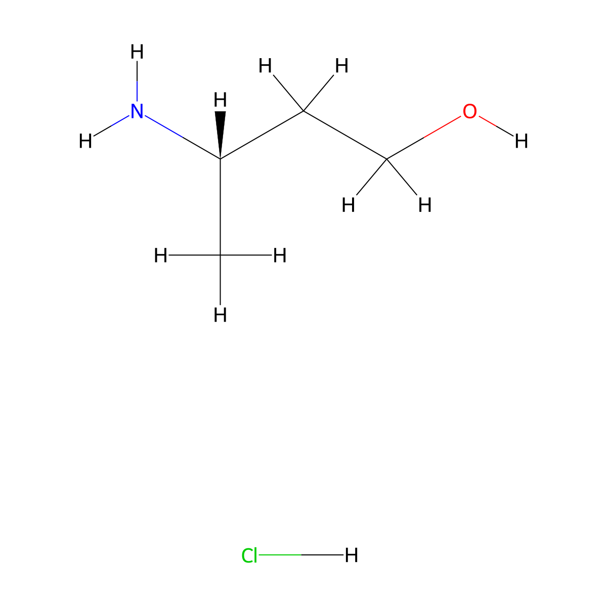 (S)-3-Aminobutan-1-ol hydrochloride molecular structure, CAS 863304-89-6