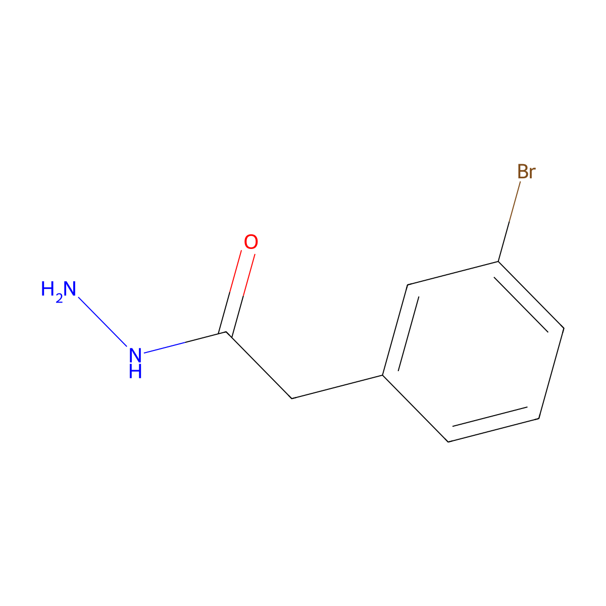 2-(3-Bromophenyl)acetohydrazide molecular structure, CAS 863317-29-7