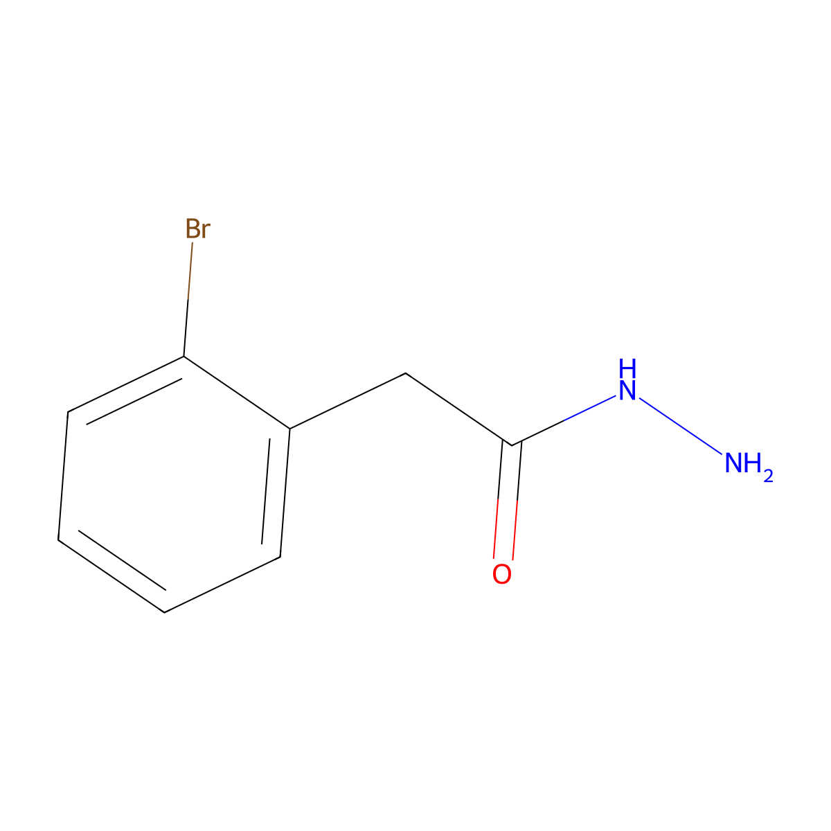 2-(2-Bromophenyl)acetohydrazide molecular structure, CAS 863318-03-0