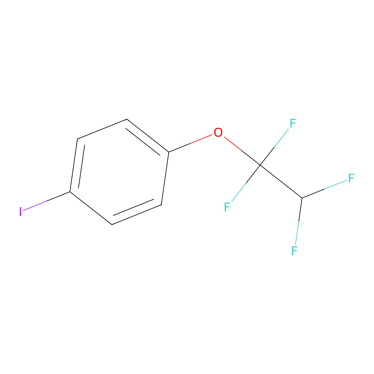 1-Iodo-4-(1,1,2,2-tetrafluoroethoxy)benzene molecular structure, CAS 863323-03-9