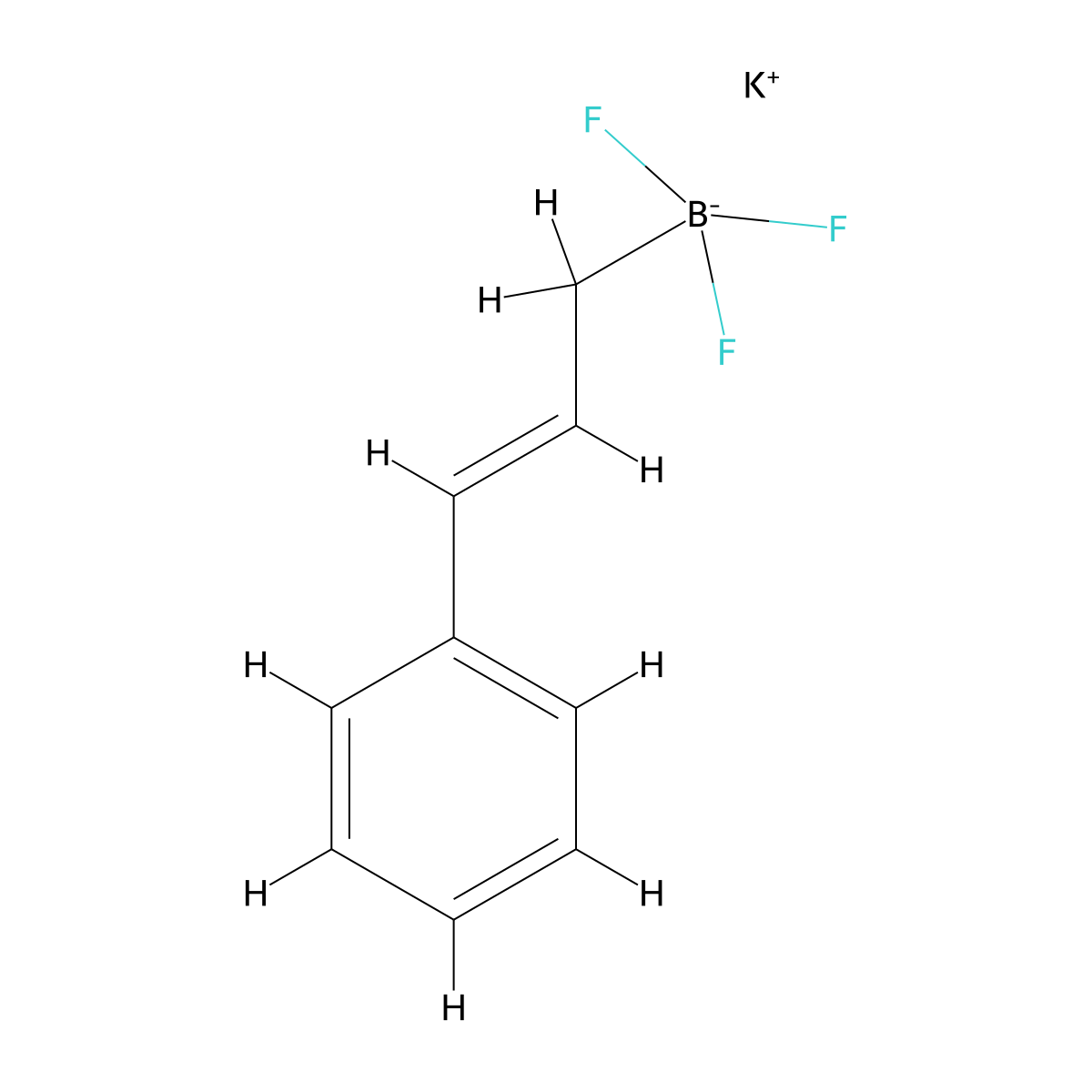potassium trifluoro[(2E)-3-phenylprop-2-en-1-yl]boranuide molecular structure, CAS 863329-30-0