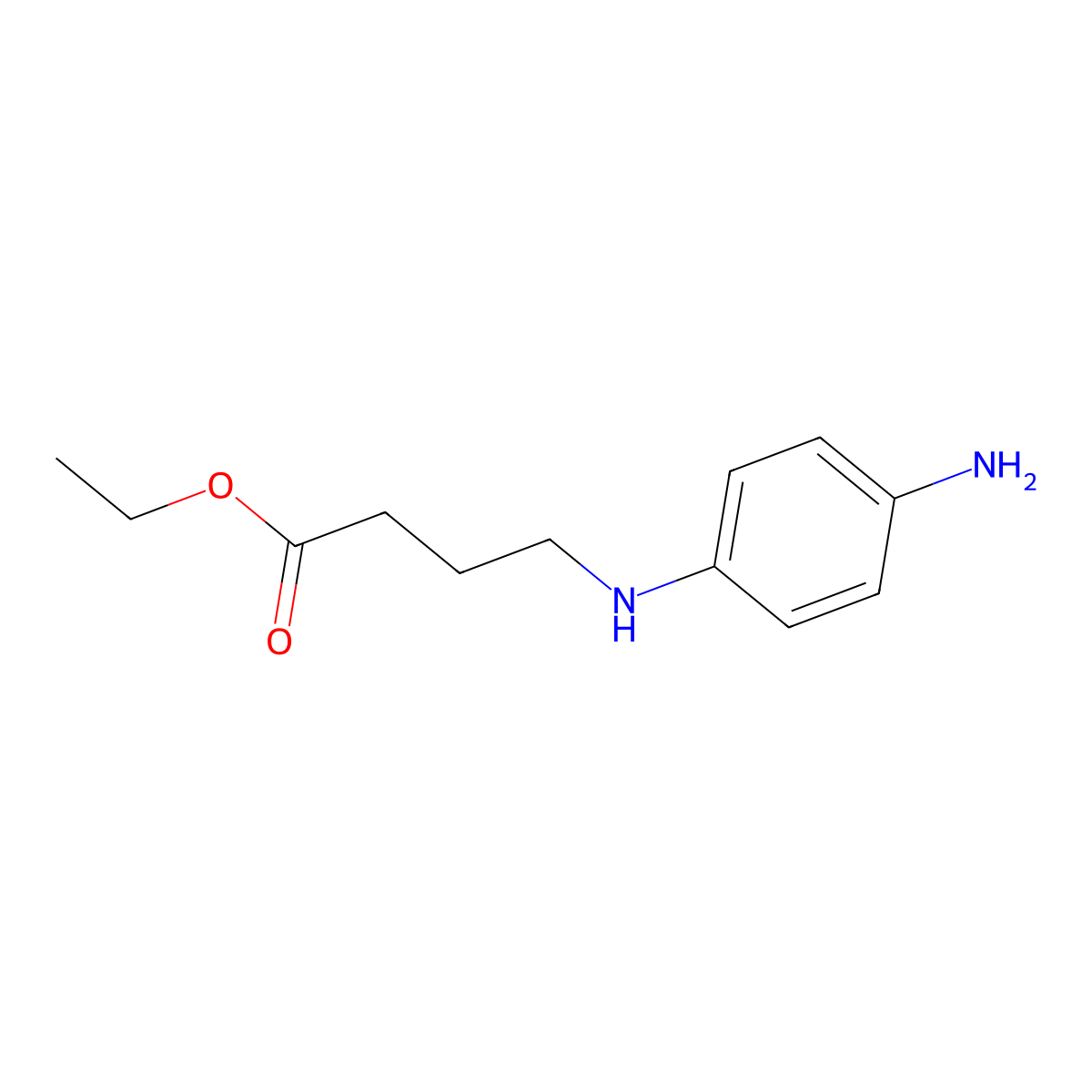 Ethyl 4-((4-aminophenyl)amino)butanoate molecular structure, CAS 863383-14-6