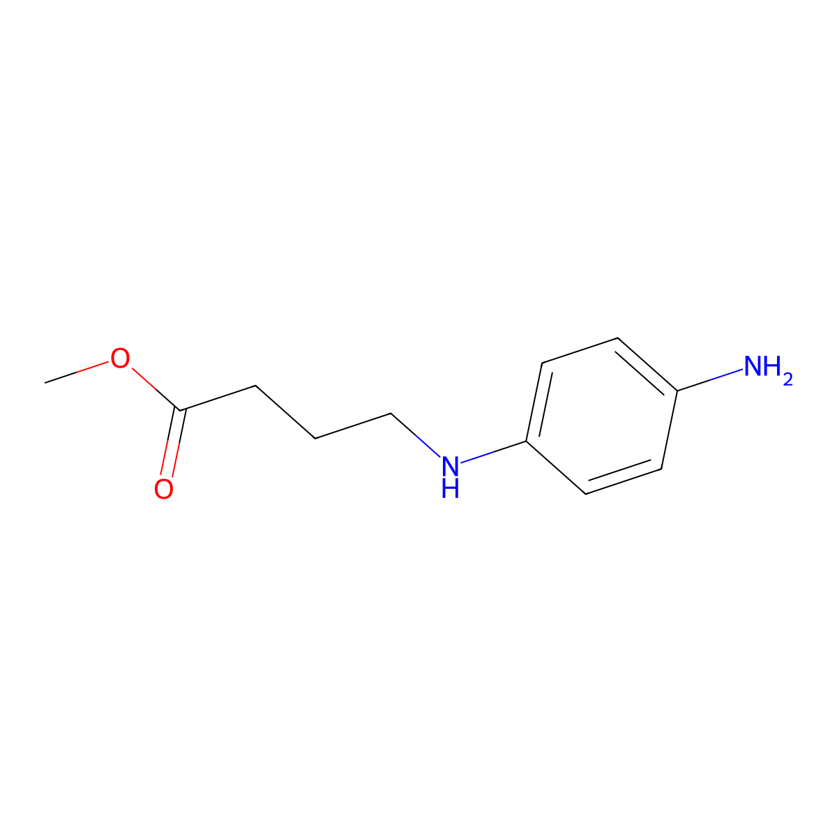 Methyl 4-[(4-aminophenyl)amino]butanoate molecular structure, CAS 863383-17-9